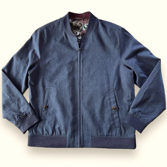 TED BAKER Tynne Canvas Bomber Jacket Size 7 US 46 - Picture 8 of 9